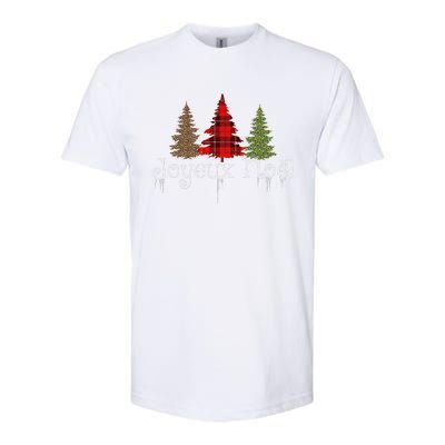 French Merry Christmas Joyeux NoëL Xmas Trees Softstyle CVC T-Shirt