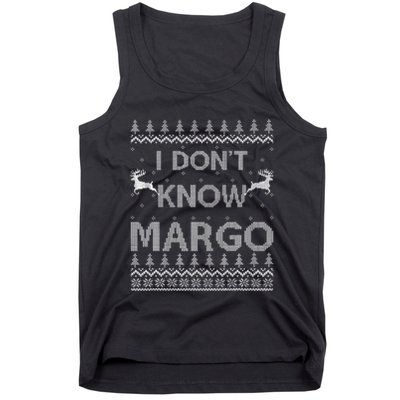 Funny Matching Couple I Don't Know Margo Ugly Christmas Tank Top