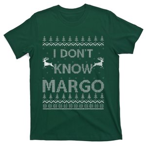 Funny Matching Couple I Don't Know Margo Ugly Christmas T-Shirt