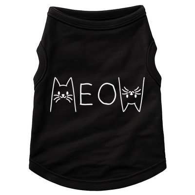 Funny Meow Cat Meow Kitty Cats Meow Doggie Tank