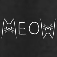 Funny Meow Cat Meow Kitty Cats Meow Crop Fleece Hoodie