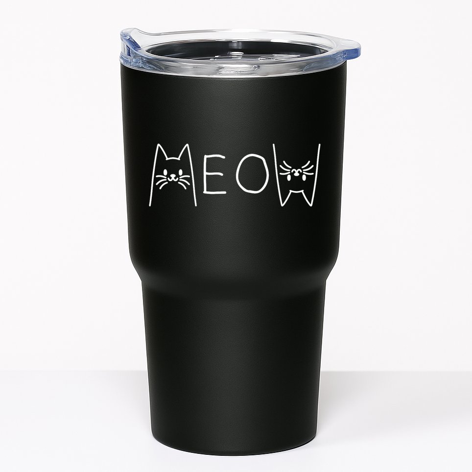 Funny Meow Cat Meow Kitty Cats Meow Tumbler