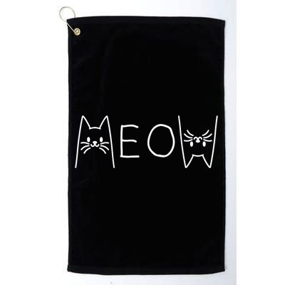 Funny Meow Cat Meow Kitty Cats Meow Golf Towel