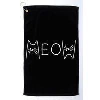 Funny Meow Cat Meow Kitty Cats Meow Golf Towel