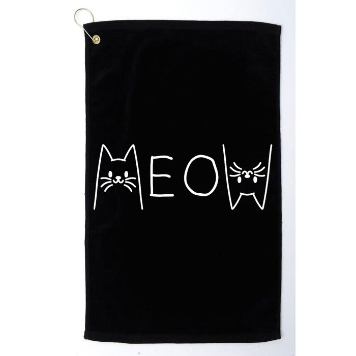 Funny Meow Cat Meow Kitty Cats Meow Golf Towel