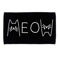 Funny Meow Cat Meow Kitty Cats Meow Microfiber Hand Towel