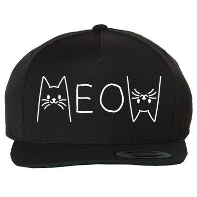 Funny Meow Cat Meow Kitty Cats Meow Wool Snapback Cap
