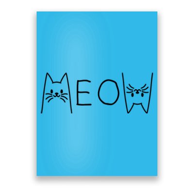 Funny Meow Cat Meow Kitty Cats Meow Poster