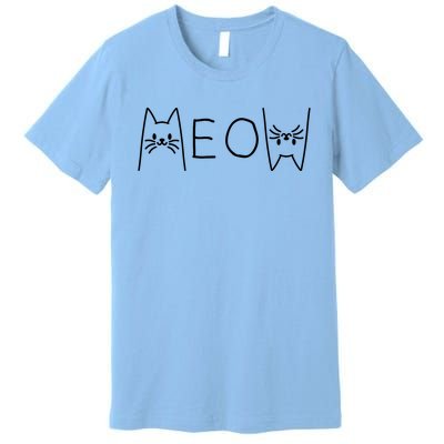 Funny Meow Cat Meow Kitty Cats Meow Premium T-Shirt