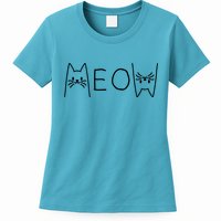 Funny Meow Cat Meow Kitty Cats Meow Womens T-Shirt