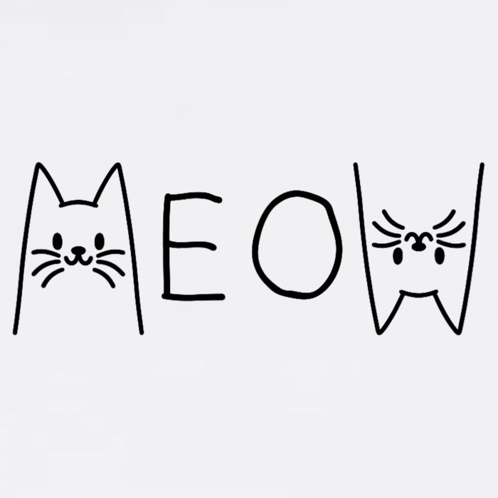 Funny Meow Cat Meow Kitty Cats Meow Garment-Dyed Sweatshirt