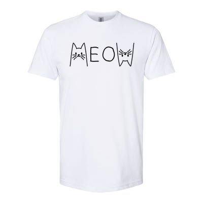 Funny Meow Cat Meow Kitty Cats Meow Softstyle CVC T-Shirt