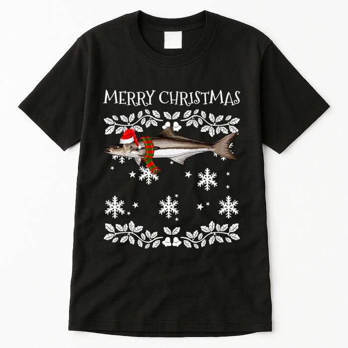 Fish Merry Christmas Ornament Cobia Ugly Xmas Tall T-Shirt