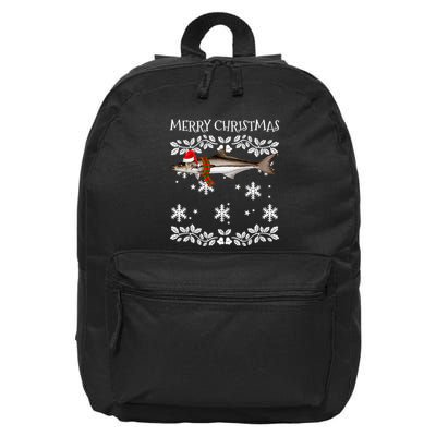 Fish Merry Christmas Ornament Cobia Ugly Xmas 16 in Basic Backpack