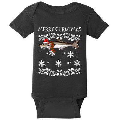 Fish Merry Christmas Ornament Cobia Ugly Xmas Baby Bodysuit