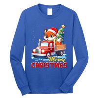 Fox Merry Christmas Tree Lights Truck Ugly Xmas Cool Gift Long Sleeve Shirt