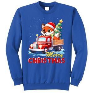 Fox Merry Christmas Tree Lights Truck Ugly Xmas Cool Gift Sweatshirt