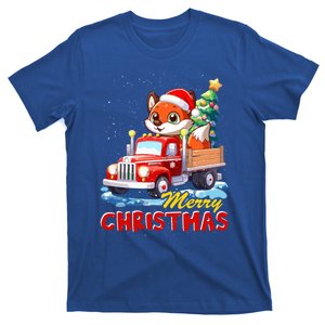 Fox Merry Christmas Tree Lights Truck Ugly Xmas Cool Gift T-Shirt