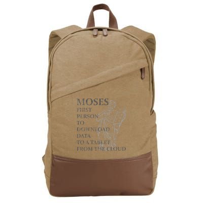 Funny Moses Christian Praise Commandments Humor Cotton Canvas Backpack