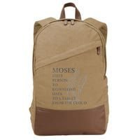 Funny Moses Christian Praise Commandments Humor Cotton Canvas Backpack