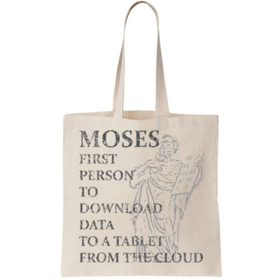 Funny Moses Christian Praise Commandments Humor Bag