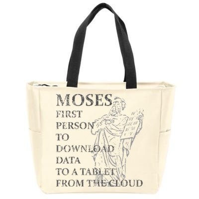 Funny Moses Christian Praise Commandments Humor Zip Tote Bag