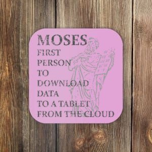 Funny Moses Christian Praise Commandments Humor Coaster