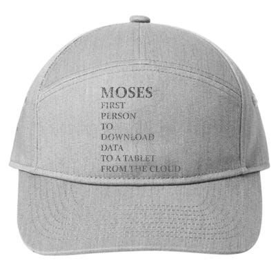Funny Moses Christian Praise Commandments Humor 7-Panel Snapback Hat