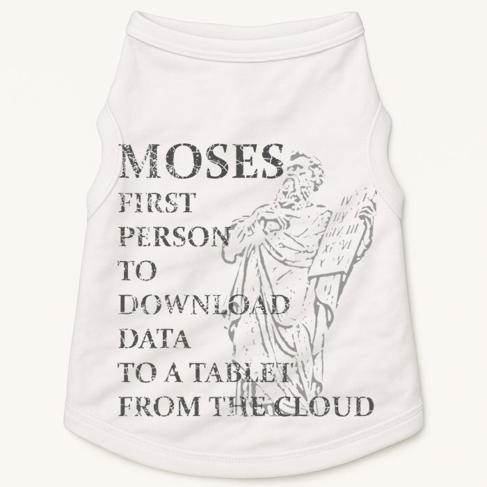 Funny Moses Christian Praise Commandments Humor Doggie Tank