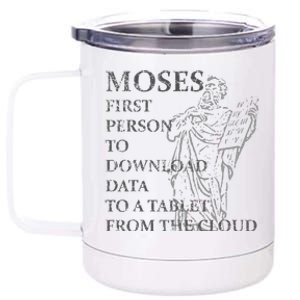 Funny Moses Christian Praise Commandments Humor 12 oz Stainless Steel Tumbler Cup