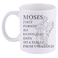Funny Moses Christian Praise Commandments Humor 11oz C Handle Ceramic Mug
