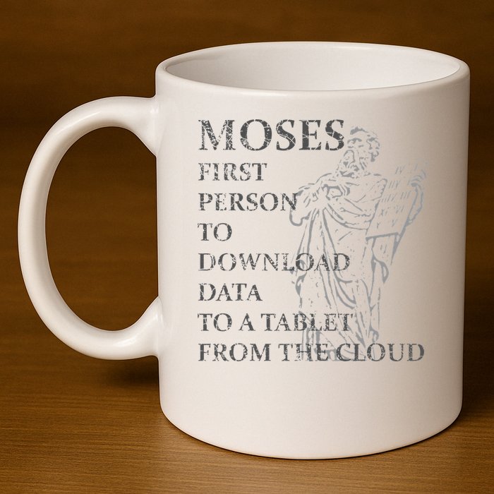 Funny Moses Christian Praise Commandments Humor 11oz C Handle Ceramic Mug