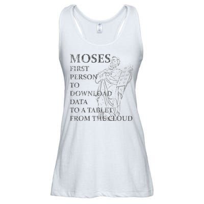 Funny Moses Christian Praise Commandments Humor Ladies Essential Flowy Tank