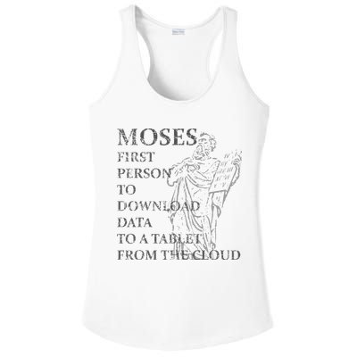 Funny Moses Christian Praise Commandments Humor Ladies PosiCharge Competitor Racerback Tank