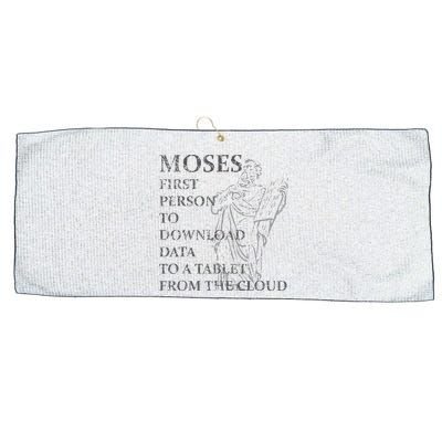 Funny Moses Christian Praise Commandments Humor Large Microfiber Waffle Golf Towel
