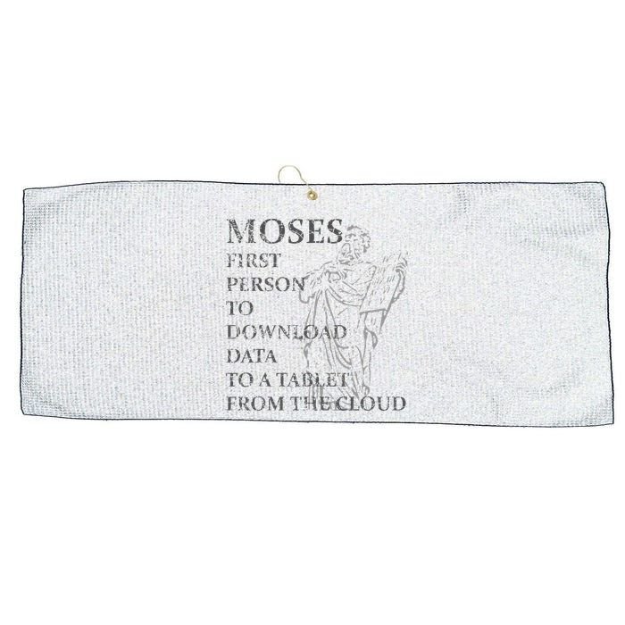 Funny Moses Christian Praise Commandments Humor Large Microfiber Waffle Golf Towel
