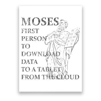 Funny Moses Christian Praise Commandments Humor Poster