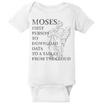 Funny Moses Christian Praise Commandments Humor Baby Bodysuit