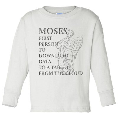 Funny Moses Christian Praise Commandments Humor Toddler Long Sleeve Shirt
