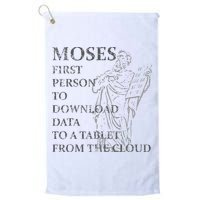 Funny Moses Christian Praise Commandments Humor Golf Towel