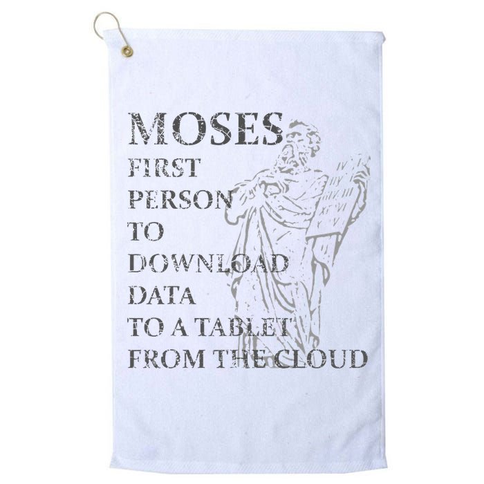 Funny Moses Christian Praise Commandments Humor Golf Towel