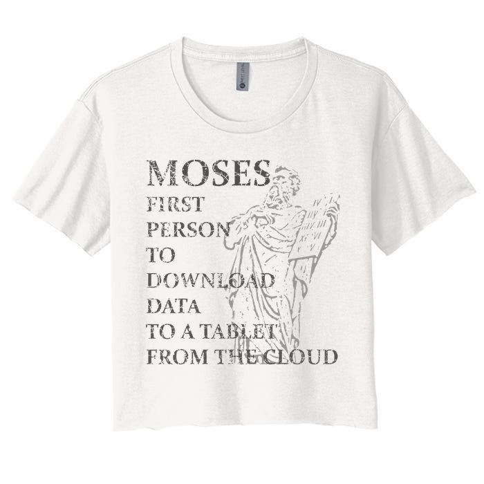 Funny Moses Christian Praise Commandments Humor Crop Top