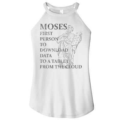 Funny Moses Christian Praise Commandments Humor Women's Perfect Tri Rocker Tank