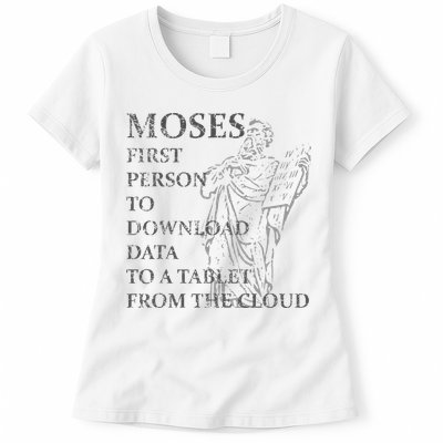 Funny Moses Christian Praise Commandments Humor Womens T-Shirt
