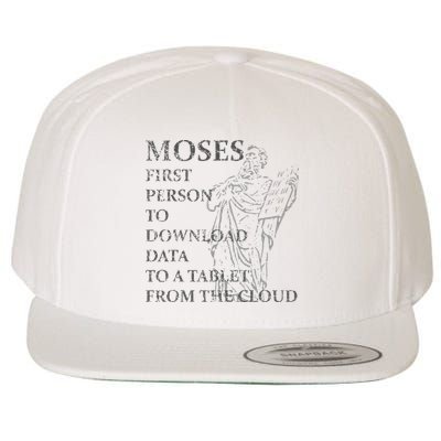 Funny Moses Christian Praise Commandments Humor Wool Snapback Cap
