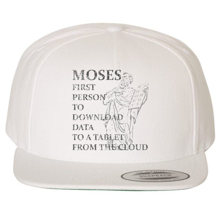 Funny Moses Christian Praise Commandments Humor Wool Snapback Cap