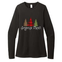 French Merry Christmas Joyeux NoëL Xmas Trees Long Sleeve Womens CVC Long Sleeve Shirt