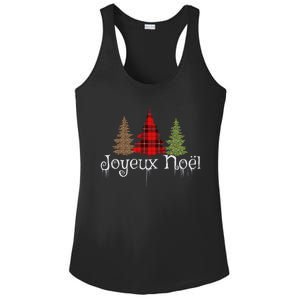 French Merry Christmas Joyeux NoëL Xmas Trees Long Sleeve Ladies PosiCharge Competitor Racerback Tank