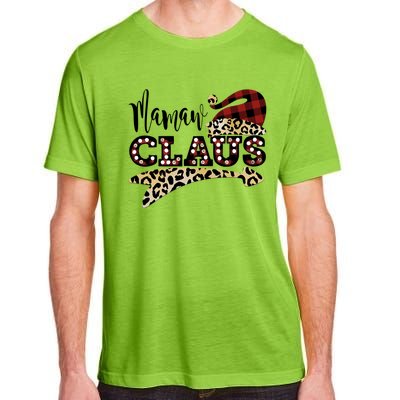 Funny Mamaw Claus Santa Hat Leopard Christmas Gift Adult ChromaSoft Performance T-Shirt