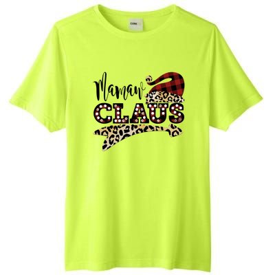 Funny Mamaw Claus Santa Hat Leopard Christmas Gift Tall Fusion ChromaSoft Performance T-Shirt